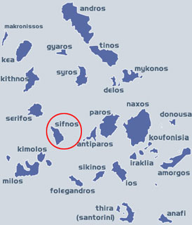 Map of Cyclades