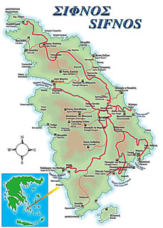Map of Sifnos
